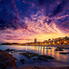Lloret de Mar sunset at Costa Brava Catalonia