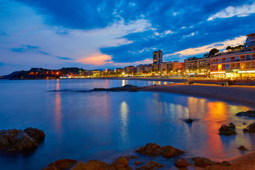 Fototapeta premium Lloret de Mar sunset at Costa Brava Catalonia