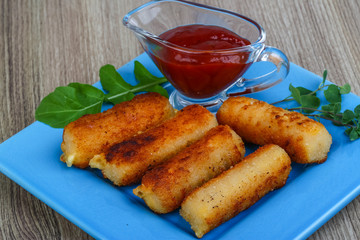 Fry cheese sticks