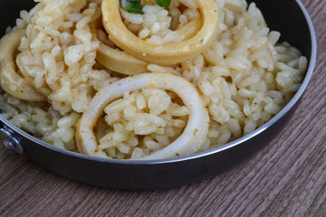 Squid risotto