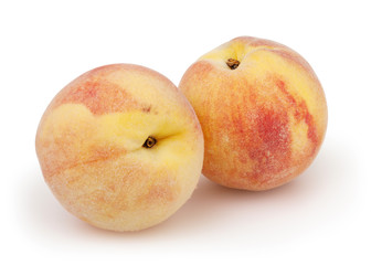 Peach isolated on white background with clipping path