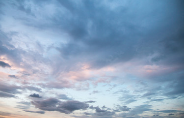 clouds on sky in the evening