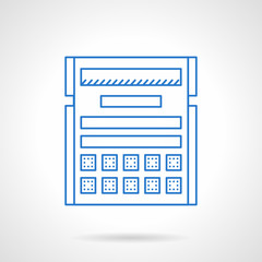 Blue flat line planning vector icon