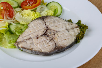 Grilled tuna steak