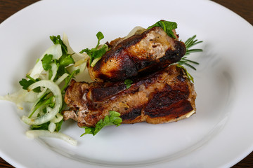 Grilled pork ribs