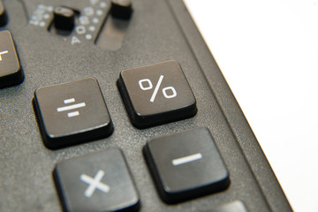 The buttons of the device for computing close-up