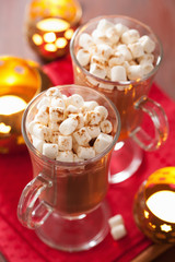 hot chocolate with mini marshmallows cinnamon winter drink