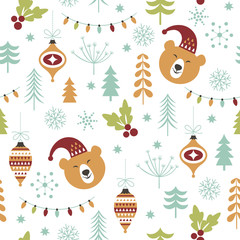 Obraz na płótnie Canvas seamless Christmas pattern