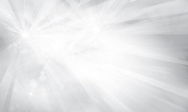 Vector silver background with rays and lights.