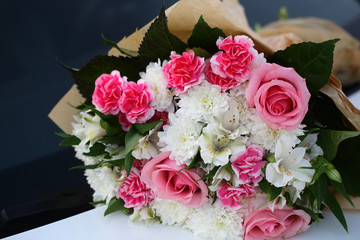 Colorful bouquet of fresh flowers