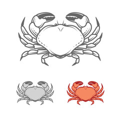 Crab vector logo