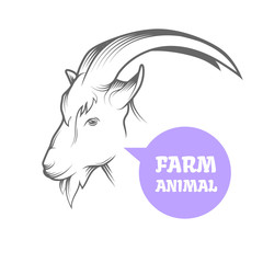 Goat vector head
