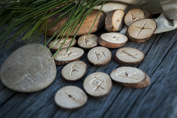 wooden runes handmade