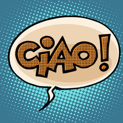 ciao goodbye bubble comic text © studiostoks