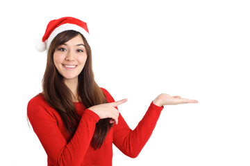 Santa Claus Christmas Woman pointing product