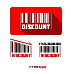 Bar code sale and discount sticker