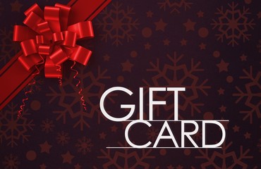 Gift card with festive bow