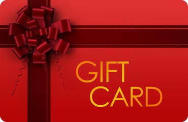 Gift card with festive bow