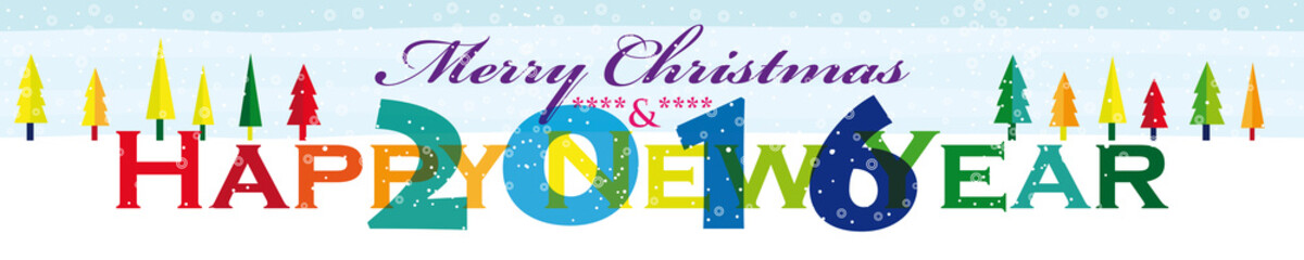 Colorful Christmas vector card design.