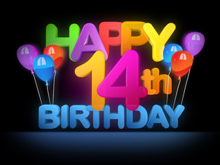 Happy 14th Birthday Title dark