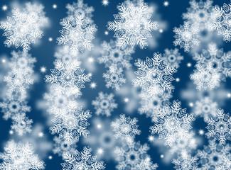 Blue Christmas background. New Year background. Winter card 