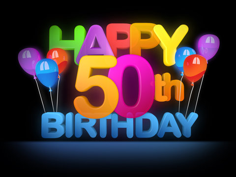 Happy 50th Birthday Title dark