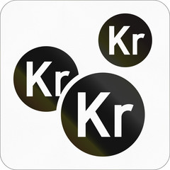 Other Norwegian information road sign - Payment with coins to machine