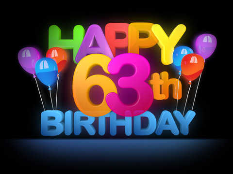 Happy 63rd Birthday Title dark