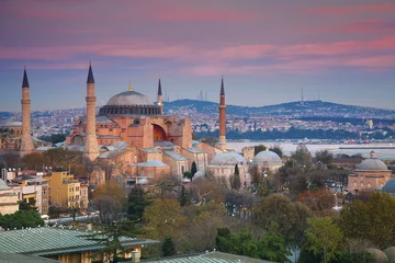 Crédence de cuisine en verre imprimé moyen-Orient Istanbul. Image of Hagia Sophia in Istanbul, Turkey.