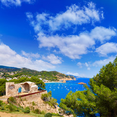 Obraz premium Tossa de Mar Aerial view in Costa Brava of Girona