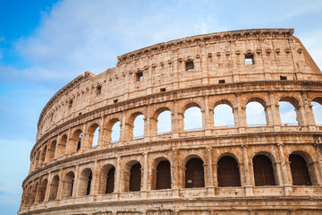 Fototapeta na wymiar Exterior of ancient Colosseum or Coliseum