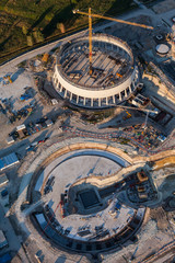 Aerial view on the power station near Opole city