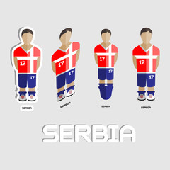 Serbia Soccer Team Sportswear Template