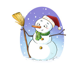 muñeco de nieve en navidad