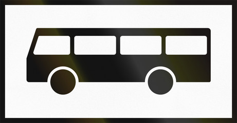 Norwegian supplementary road sign - Sign applies to buses