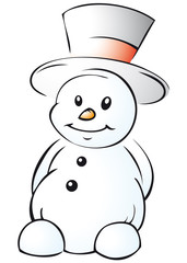 kleiner dicker Schneemann
