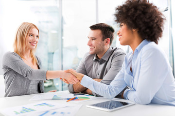 Businesspeople shaking hands