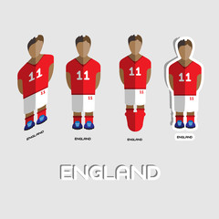 England Soccer Team Sportswear Template