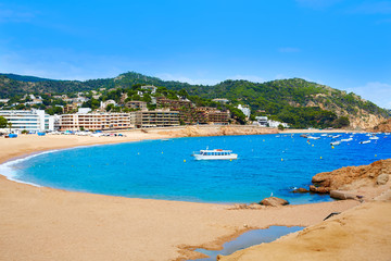 Fototapeta na wymiar Tossa de Mar beach in Costa Brava of Catalonia