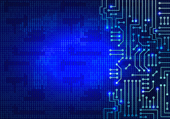 Obraz premium Drawing modern electronic circuit