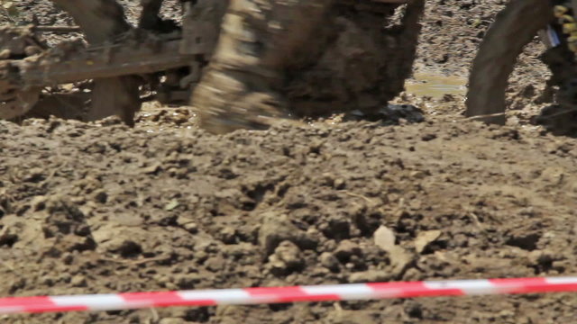 Enduro bike cross muddy stump track