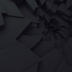 Obraz premium Geometric color abstract polygons, as crack wall. Interior room