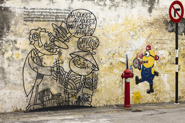 Obraz premium Sztuka ulicy w Malezji Georgetown