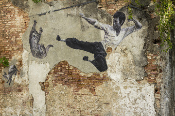 Fototapeta premium Sztuka ulicy w Malezji Georgetown