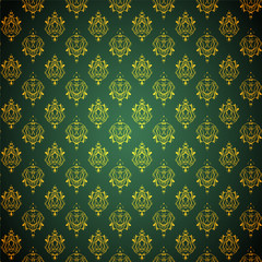 Abstract green - golden background.