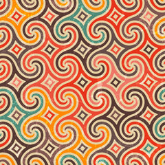Fototapeta na wymiar Retro pattern with swirls.
