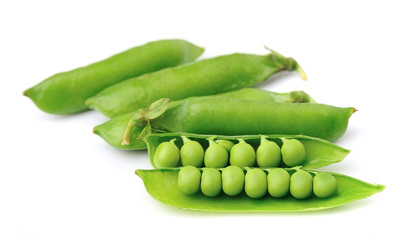 fresh green pea close up