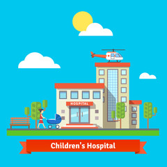 Fototapeta premium Children hospital and clinic building