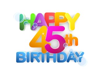 Happy 45th Title, Birthday light