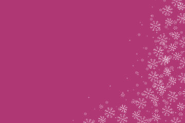 Bright marsala background with white snowflakes border on right side